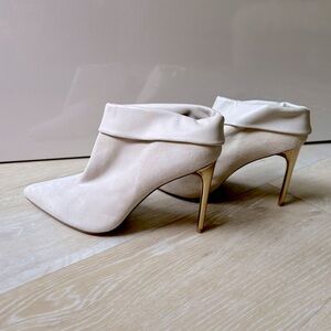 Calvin Kline - Ivory Suede Ankle Boots